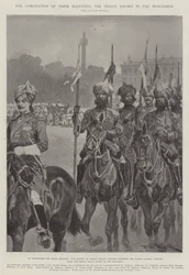 De Kroning van Hunne Majesteiten, de Indiase Begeleiding in de Processie